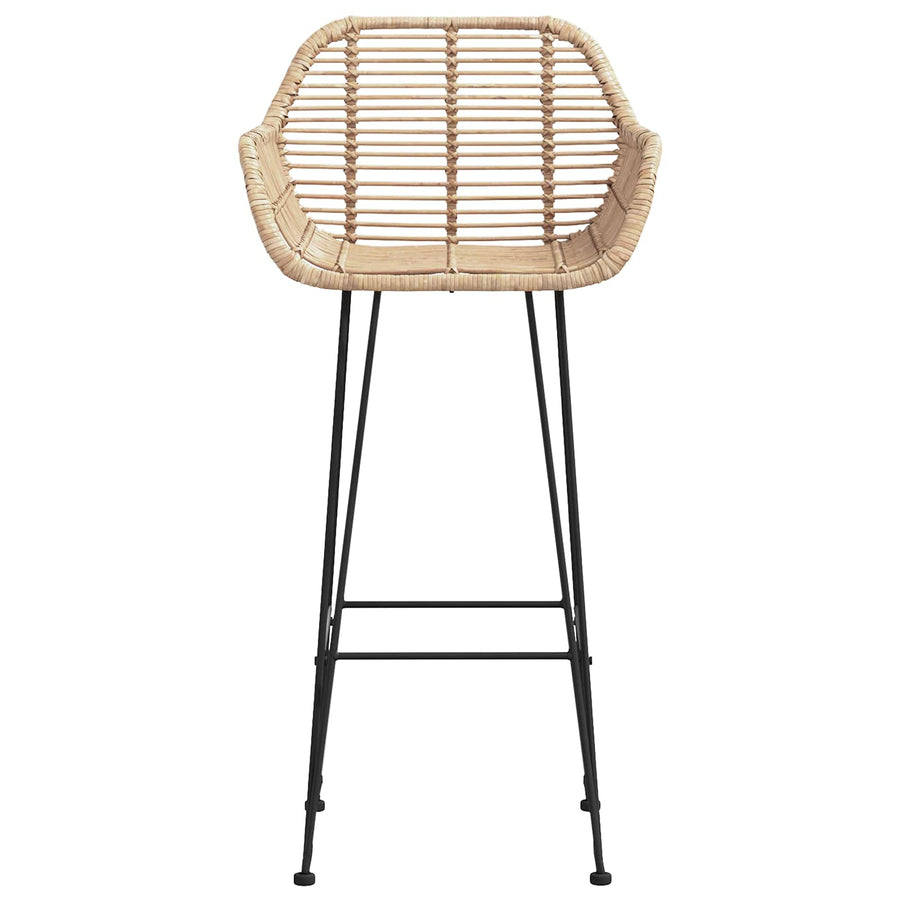 Barkruk 2 pcs Naturel 55 x 52 x 92 cm Riet en IJzer
