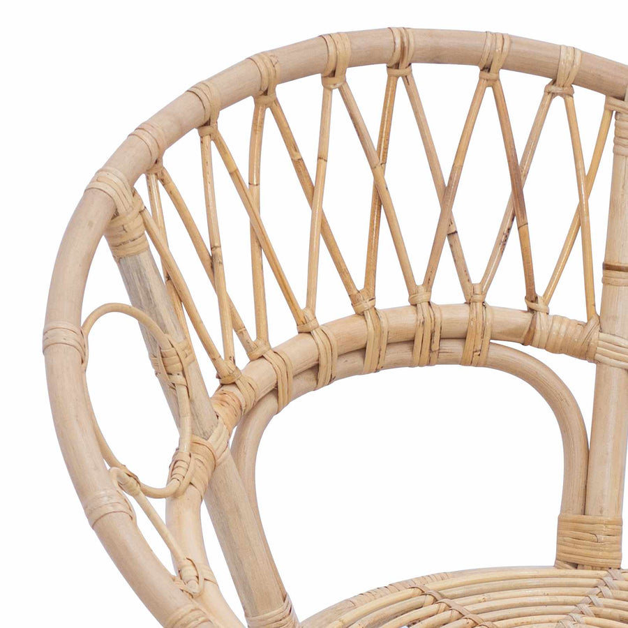 Eetkamerstoel 2 pcs Naturel 65 x 55,5 x 81 cm Riet en IJzer