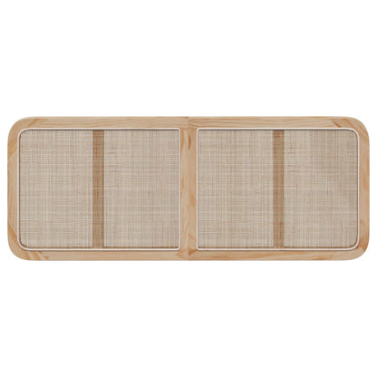 Hoofdbord met hoofdeinde Naturel 140 x 55 x 3 cm Rattan