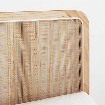 Hoofdbord met hoofdeinde Naturel 160 x 55 x 3 cm Rattan