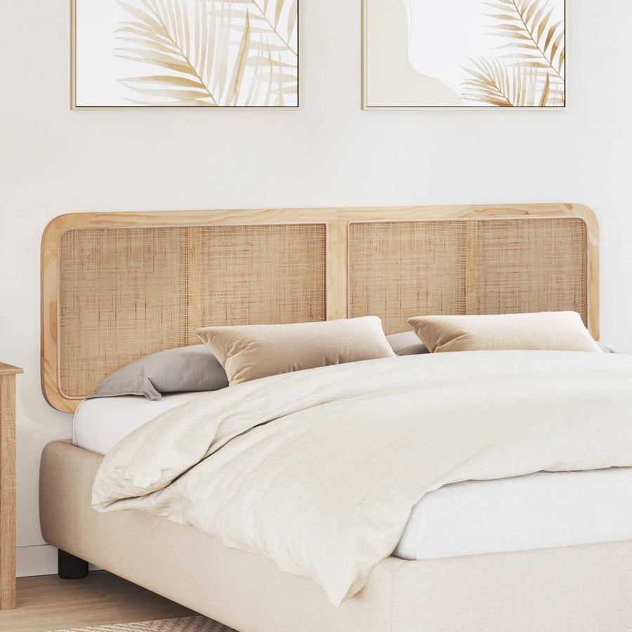 Hoofdbord met hoofdeinde Naturel 180 x 55 x 3 cm Rattan