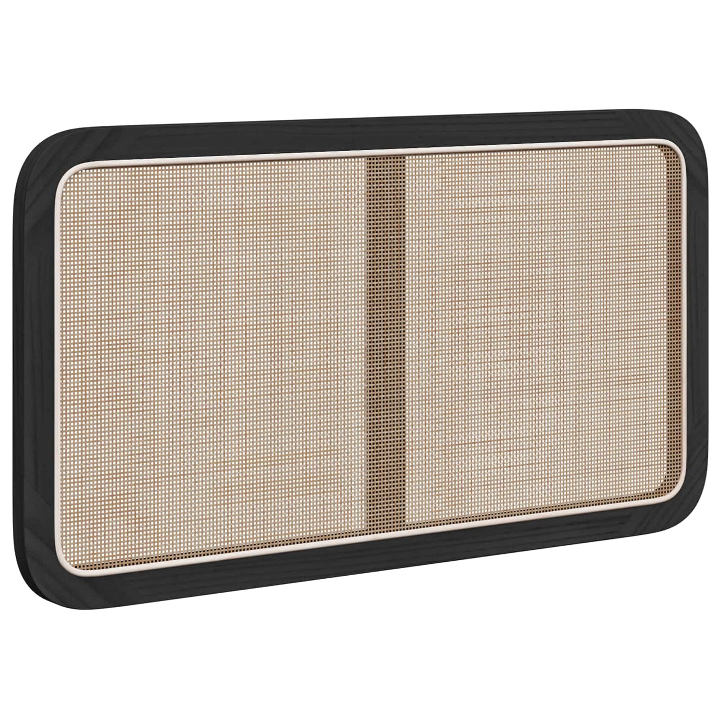 Hoofdbord met hoofdeinde Zwart 100 x 55 x 3 cm Rattan