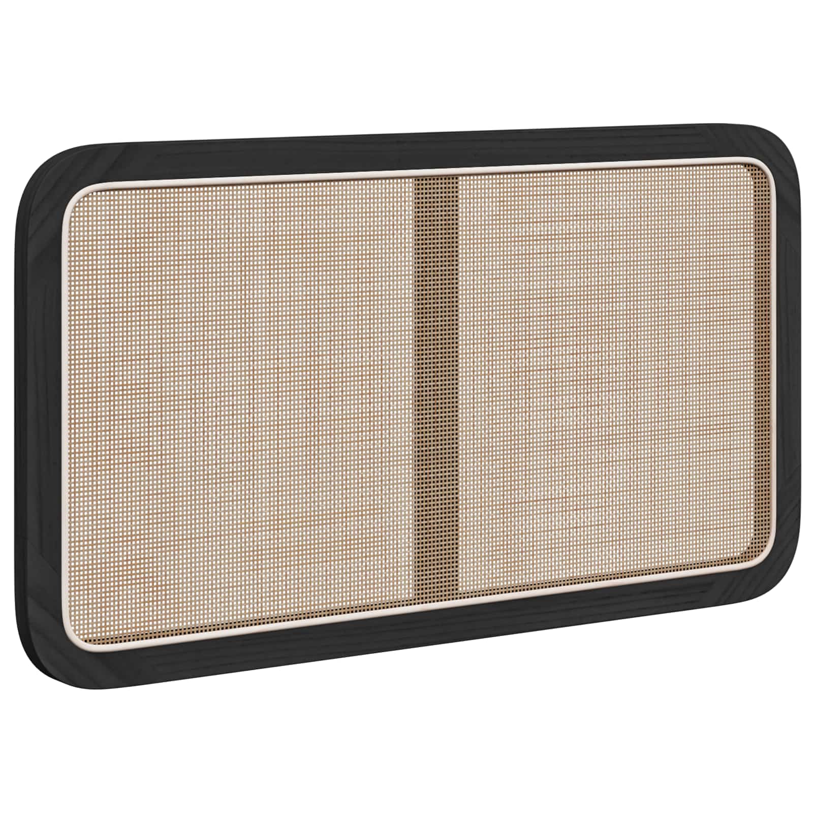 Hoofdbord met hoofdeinde Zwart 100 x 55 x 3 cm Rattan