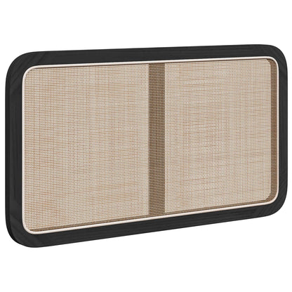 Hoofdbord met hoofdeinde Zwart 100 x 55 x 3 cm Rattan