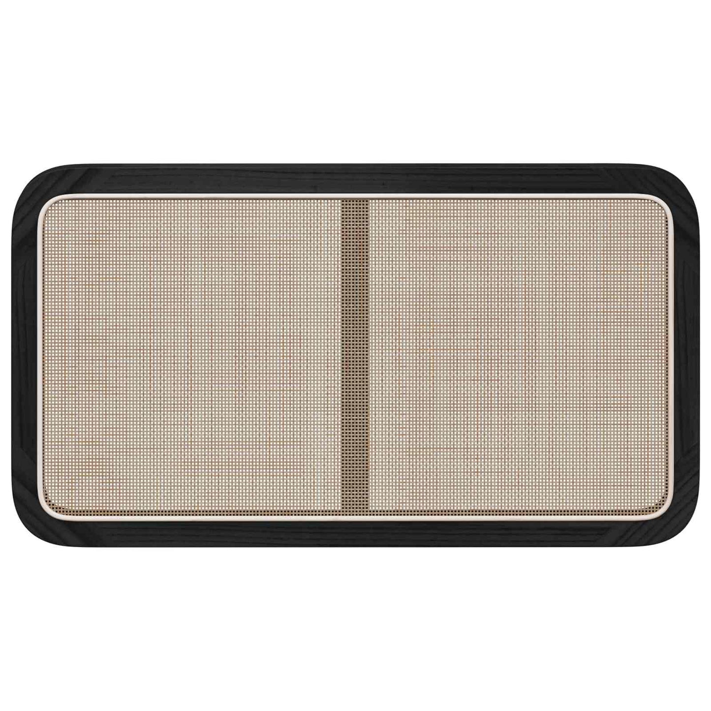Hoofdbord met hoofdeinde Zwart 100 x 55 x 3 cm Rattan
