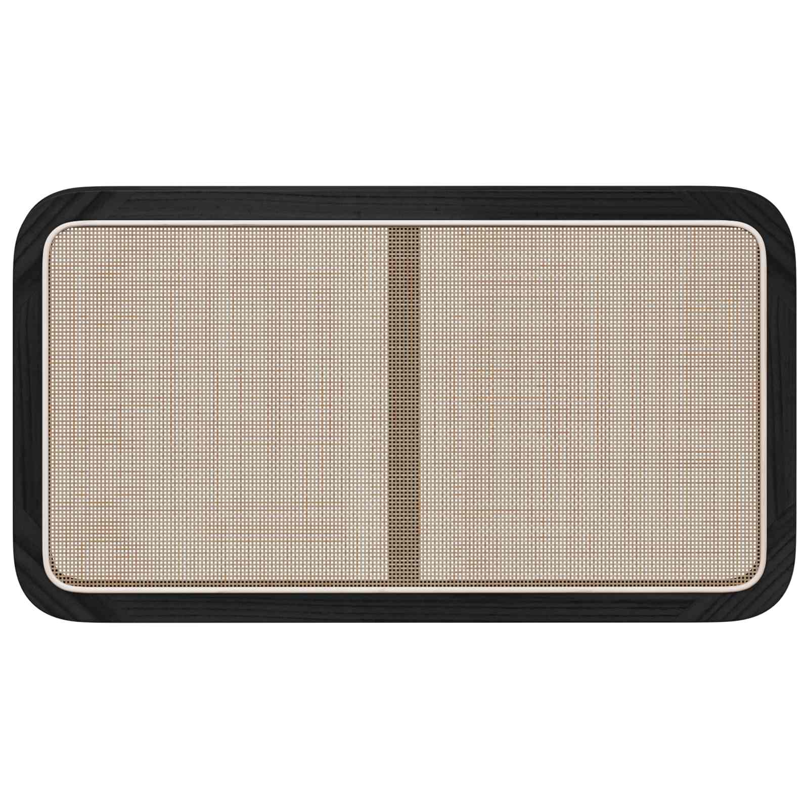 Hoofdbord met hoofdeinde Zwart 100 x 55 x 3 cm Rattan