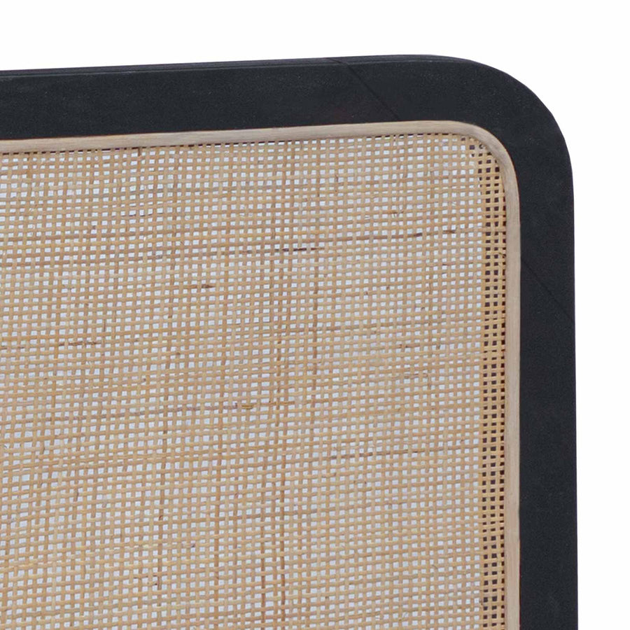 Hoofdbord met hoofdeinde Zwart 120 x 55 x 3 cm Rattan
