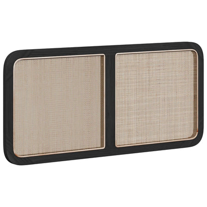 Hoofdbord met hoofdeinde Zwart 120 x 55 x 3 cm Rattan