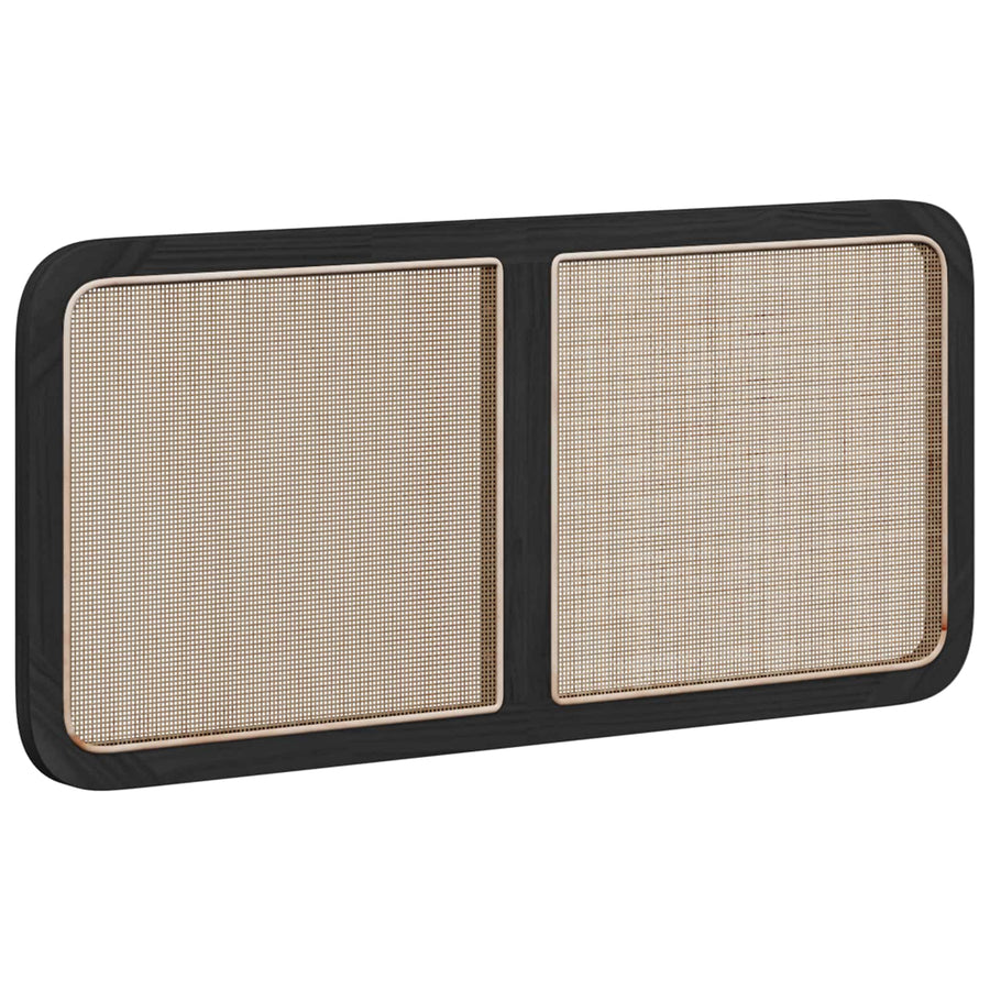 Hoofdbord met hoofdeinde Zwart 120 x 55 x 3 cm Rattan