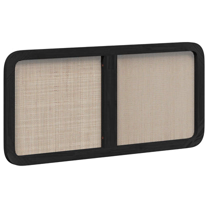 Hoofdbord met hoofdeinde Zwart 120 x 55 x 3 cm Rattan