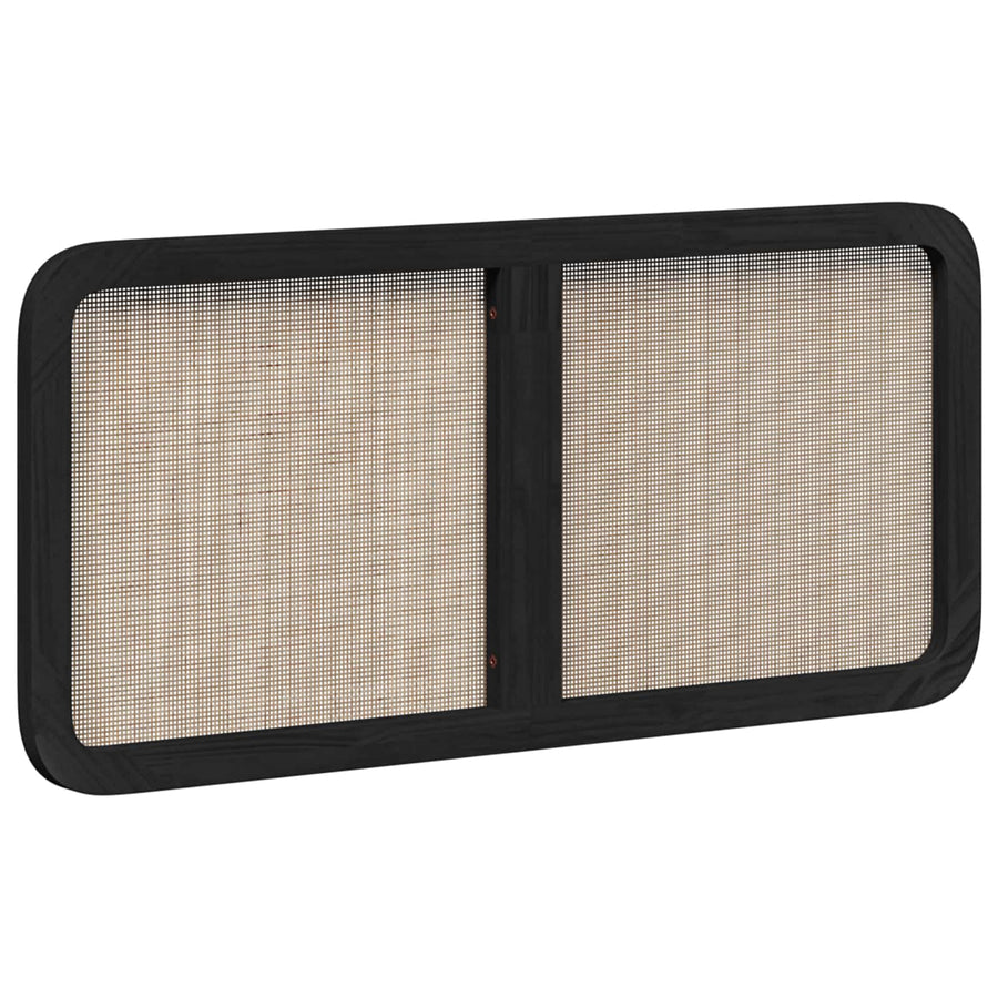 Hoofdbord met hoofdeinde Zwart 120 x 55 x 3 cm Rattan
