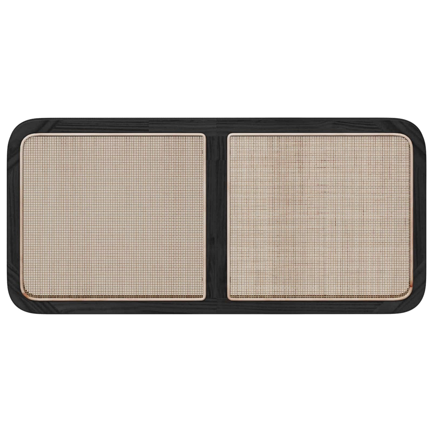 Hoofdbord met hoofdeinde Zwart 120 x 55 x 3 cm Rattan