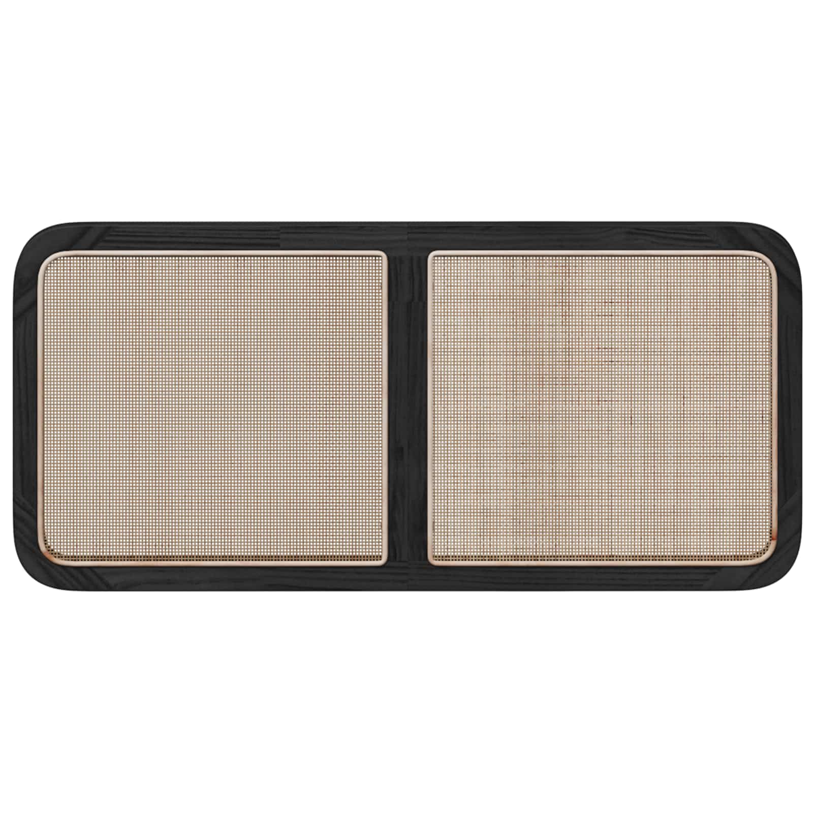 Hoofdbord met hoofdeinde Zwart 120 x 55 x 3 cm Rattan