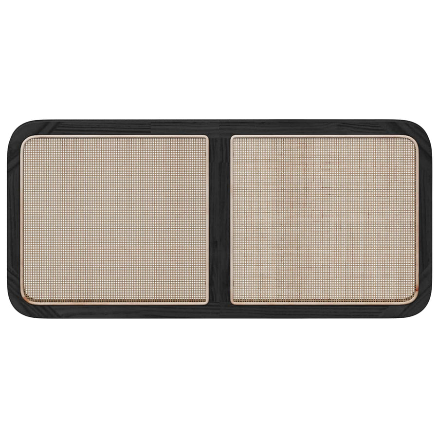 Hoofdbord met hoofdeinde Zwart 120 x 55 x 3 cm Rattan