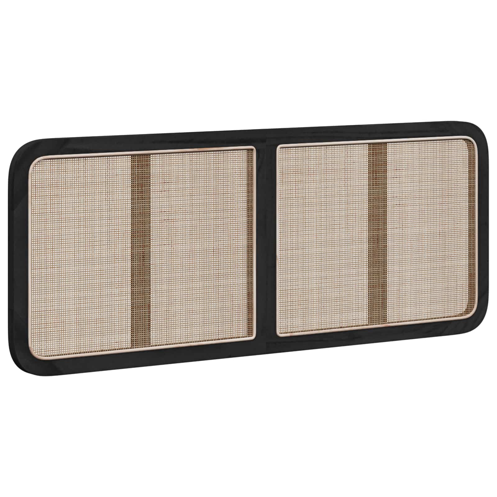 Hoofdbord met hoofdeinde Zwart 140 x 55 x 3 cm Rattan