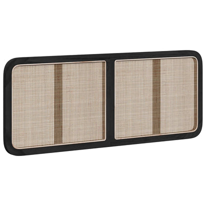 Hoofdbord met hoofdeinde Zwart 140 x 55 x 3 cm Rattan
