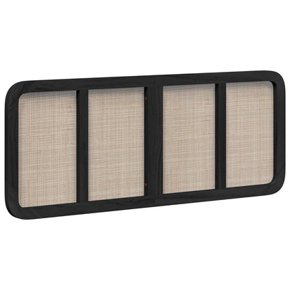 Hoofdbord met hoofdeinde Zwart 140 x 55 x 3 cm Rattan