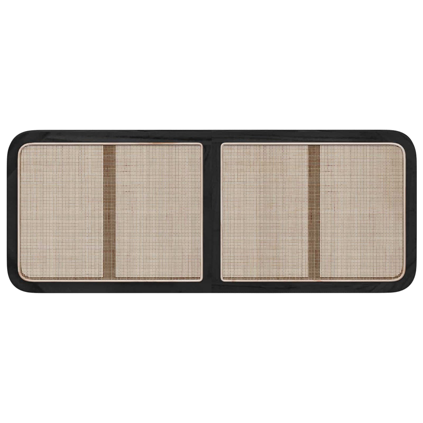 Hoofdbord met hoofdeinde Zwart 140 x 55 x 3 cm Rattan