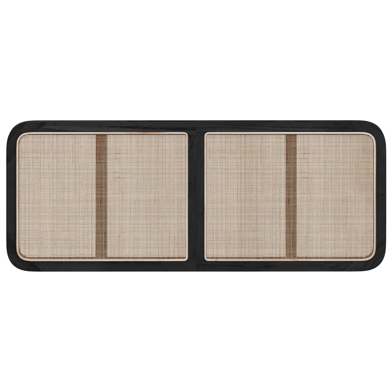 Hoofdbord met hoofdeinde Zwart 140 x 55 x 3 cm Rattan