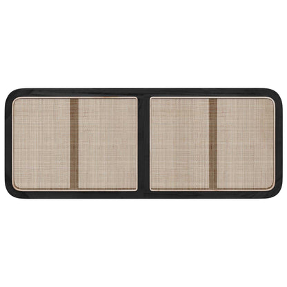 Hoofdbord met hoofdeinde Zwart 140 x 55 x 3 cm Rattan