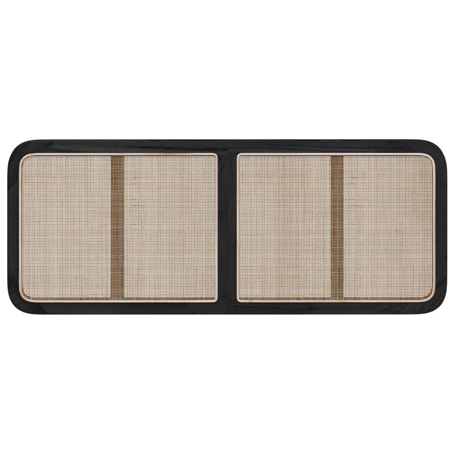 Hoofdbord met hoofdeinde Zwart 140 x 55 x 3 cm Rattan