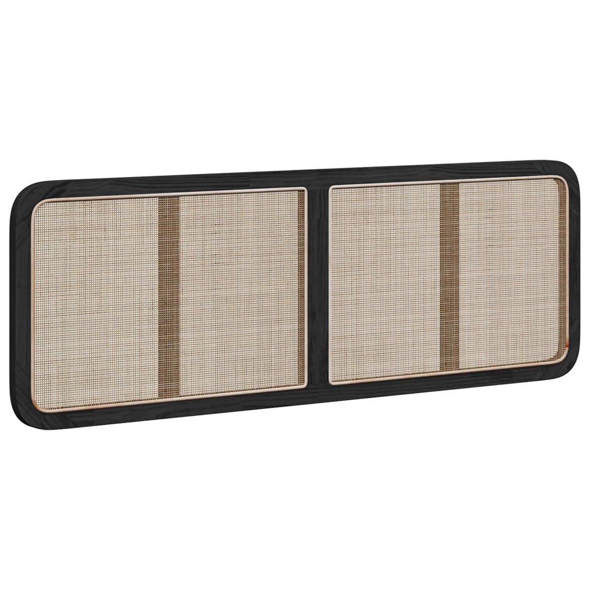 Hoofdbord met hoofdeinde Zwart 160 x 55 x 3 cm Rattan