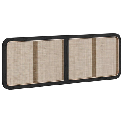 Hoofdbord met hoofdeinde Zwart 160 x 55 x 3 cm Rattan