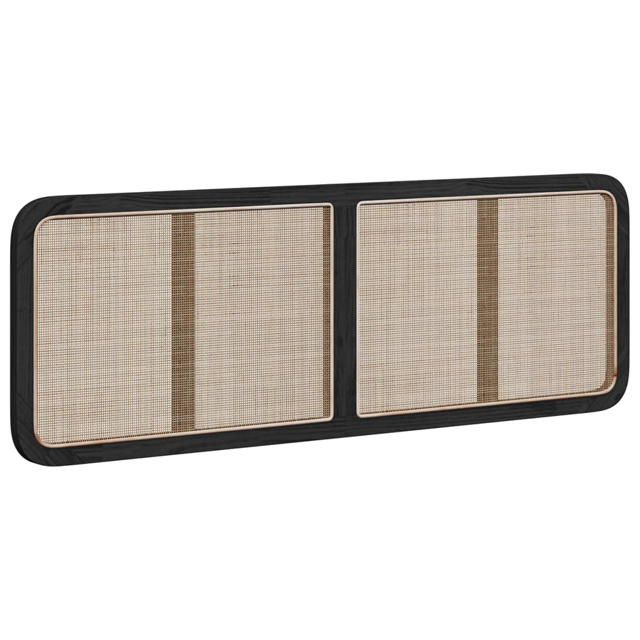 Hoofdbord met hoofdeinde Zwart 160 x 55 x 3 cm Rattan