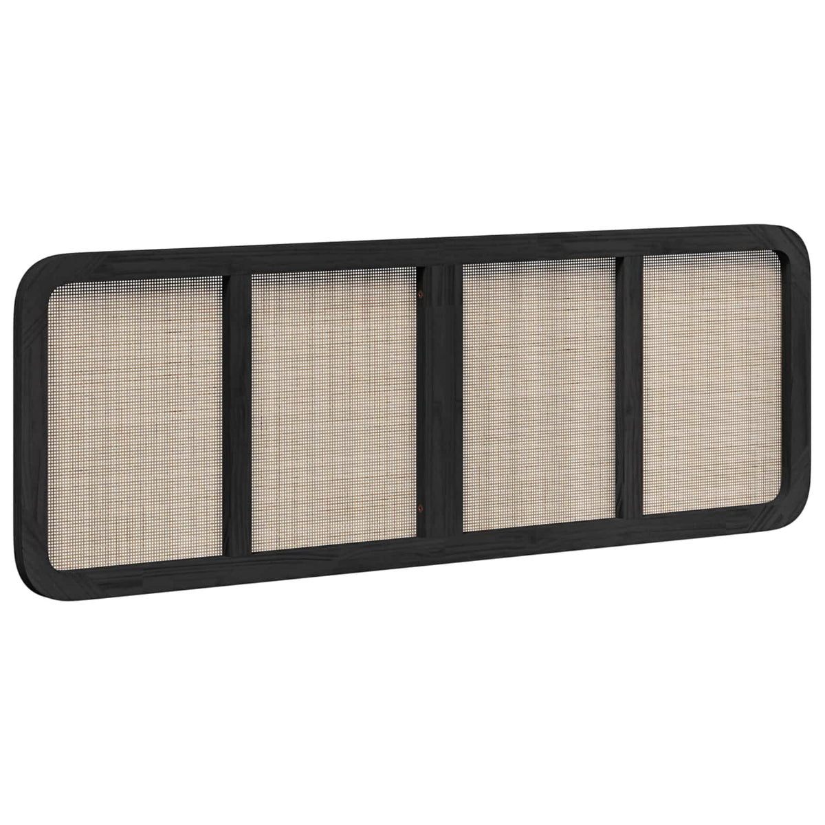 Hoofdbord met hoofdeinde Zwart 160 x 55 x 3 cm Rattan