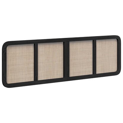 Hoofdbord met hoofdeinde Zwart 180 x 55 x 3 cm Rattan