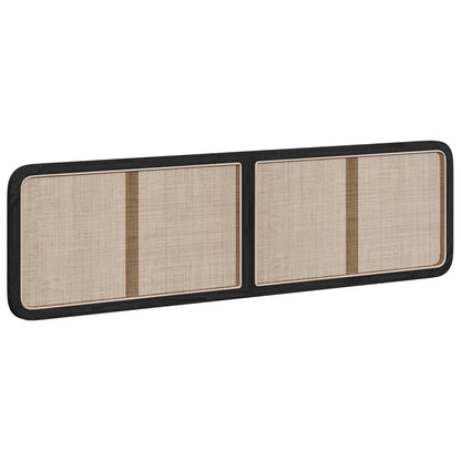 Hoofdbord met hoofdeinde Zwart 200 x 55 x 3 cm Rattan