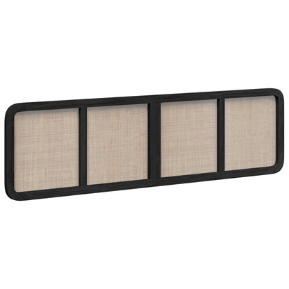 Hoofdbord met hoofdeinde Zwart 200 x 55 x 3 cm Rattan