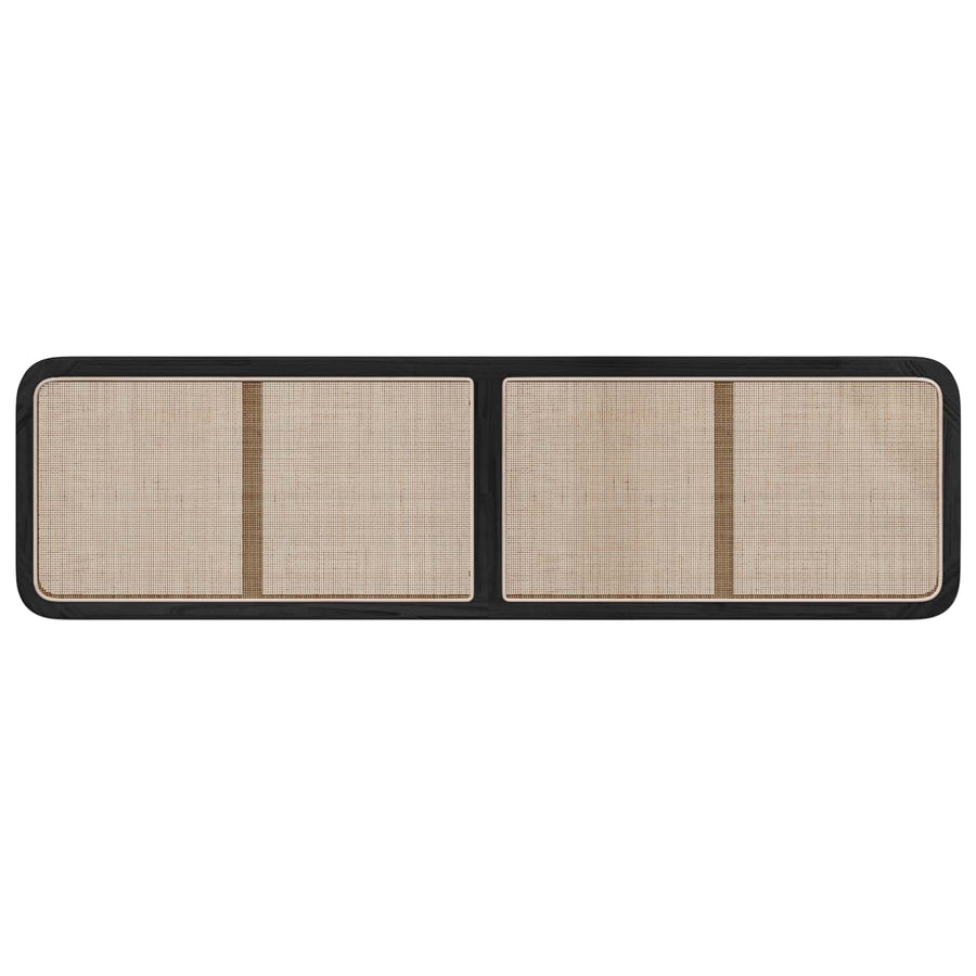 Hoofdbord met hoofdeinde Zwart 200 x 55 x 3 cm Rattan
