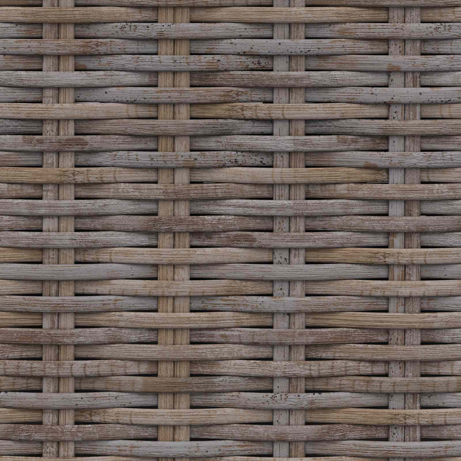 Opslagbank met kussen met opslag Grijs 110 x 40 x 50 cm Rattan