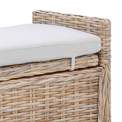 Opslagbank met kussen Naturel 110 x 40 x 50 cm Rattan