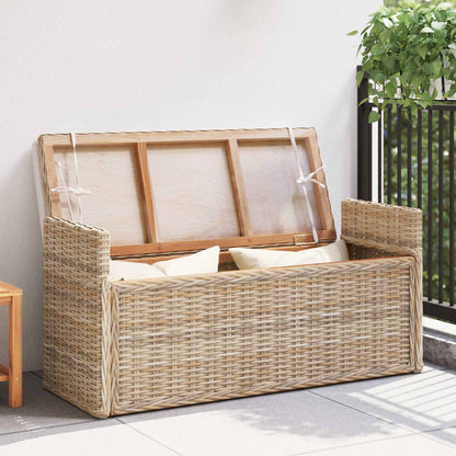 Opslagbank met kussen Naturel 110 x 40 x 50 cm Rattan