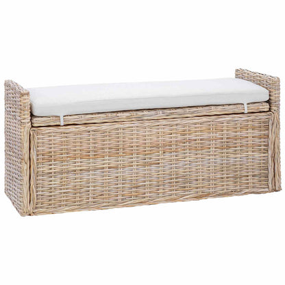 Opslagbank met kussen Naturel 110 x 40 x 50 cm Rattan