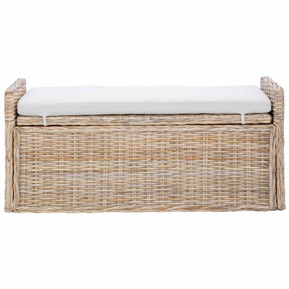 Opslagbank met kussen Naturel 110 x 40 x 50 cm Rattan