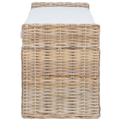 Opslagbank met kussen Naturel 110 x 40 x 50 cm Rattan