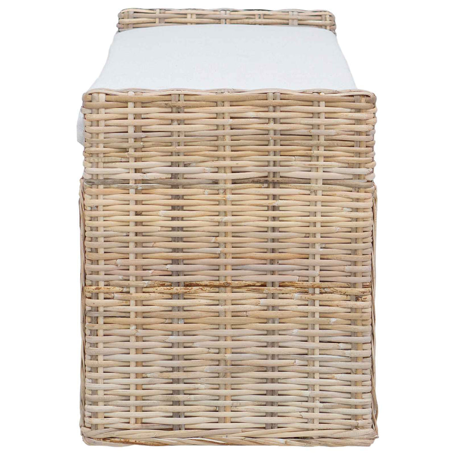 Opslagbank met kussen Naturel 110 x 40 x 50 cm Rattan