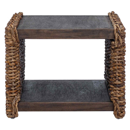 Bijzettafel Naturel 44.5 x 45 x 45 cm Massief Mahoniehout
