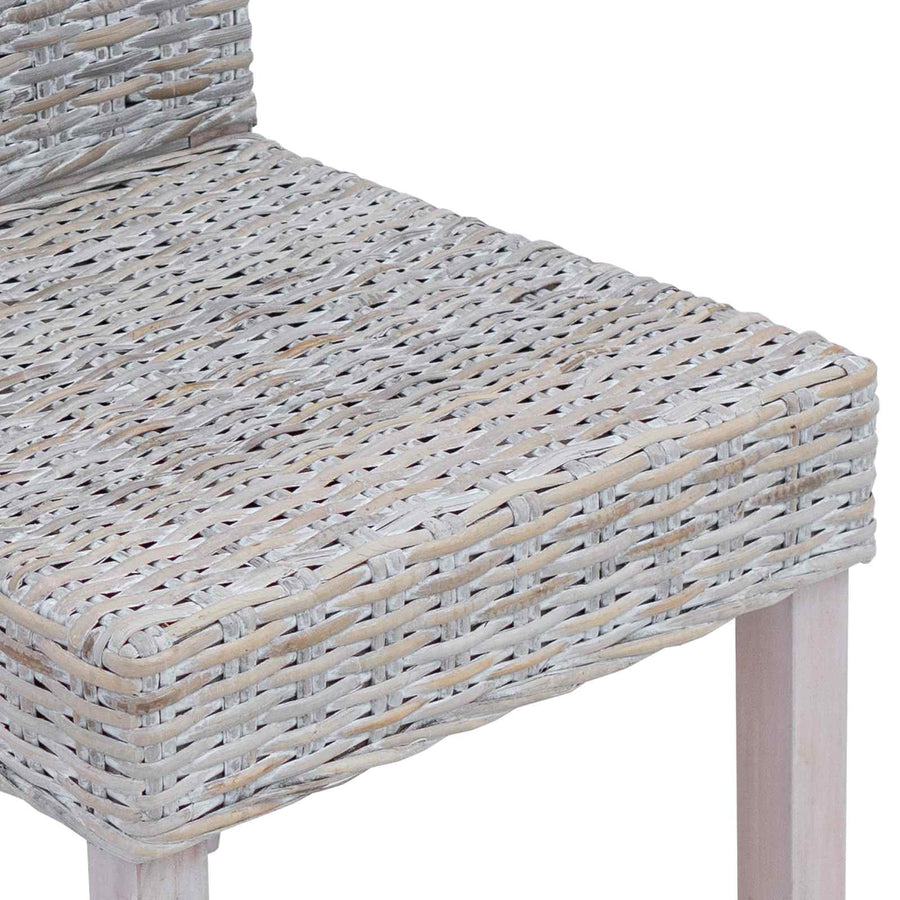 Eetkamerstoel 2 pcs Wit gewassen 45 x 54 x 93 cm