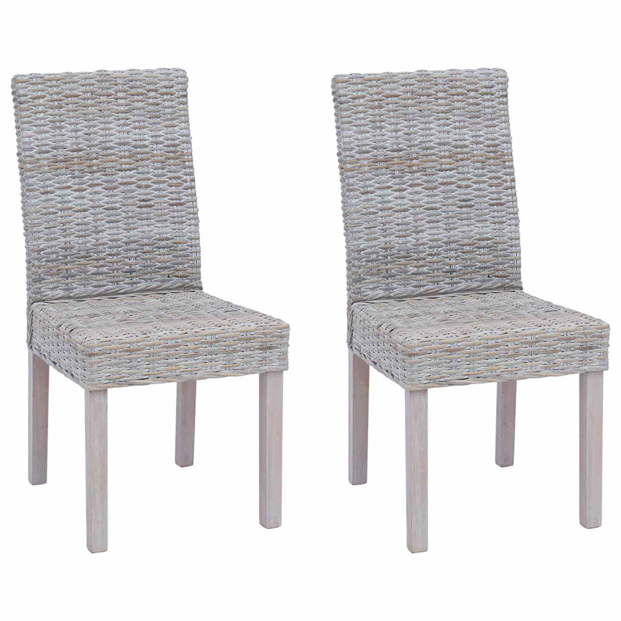 Eetkamerstoel 2 pcs Wit gewassen 45 x 54 x 93 cm