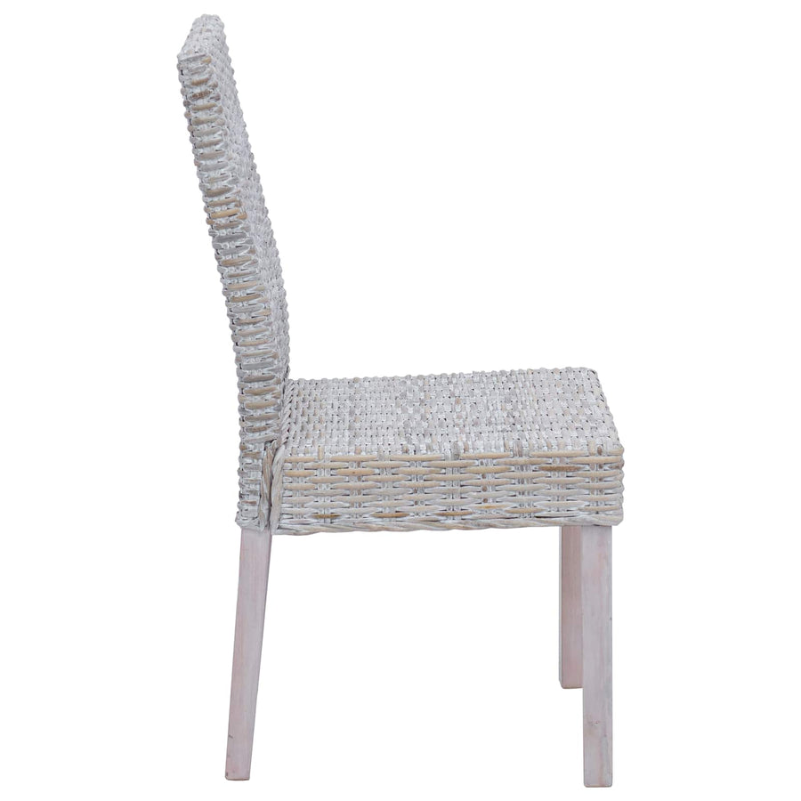 Eetkamerstoel 2 pcs Wit gewassen 45 x 54 x 93 cm