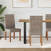 Eetkamerstoel set 2 stuks kubu grijs 45x54x93 cm