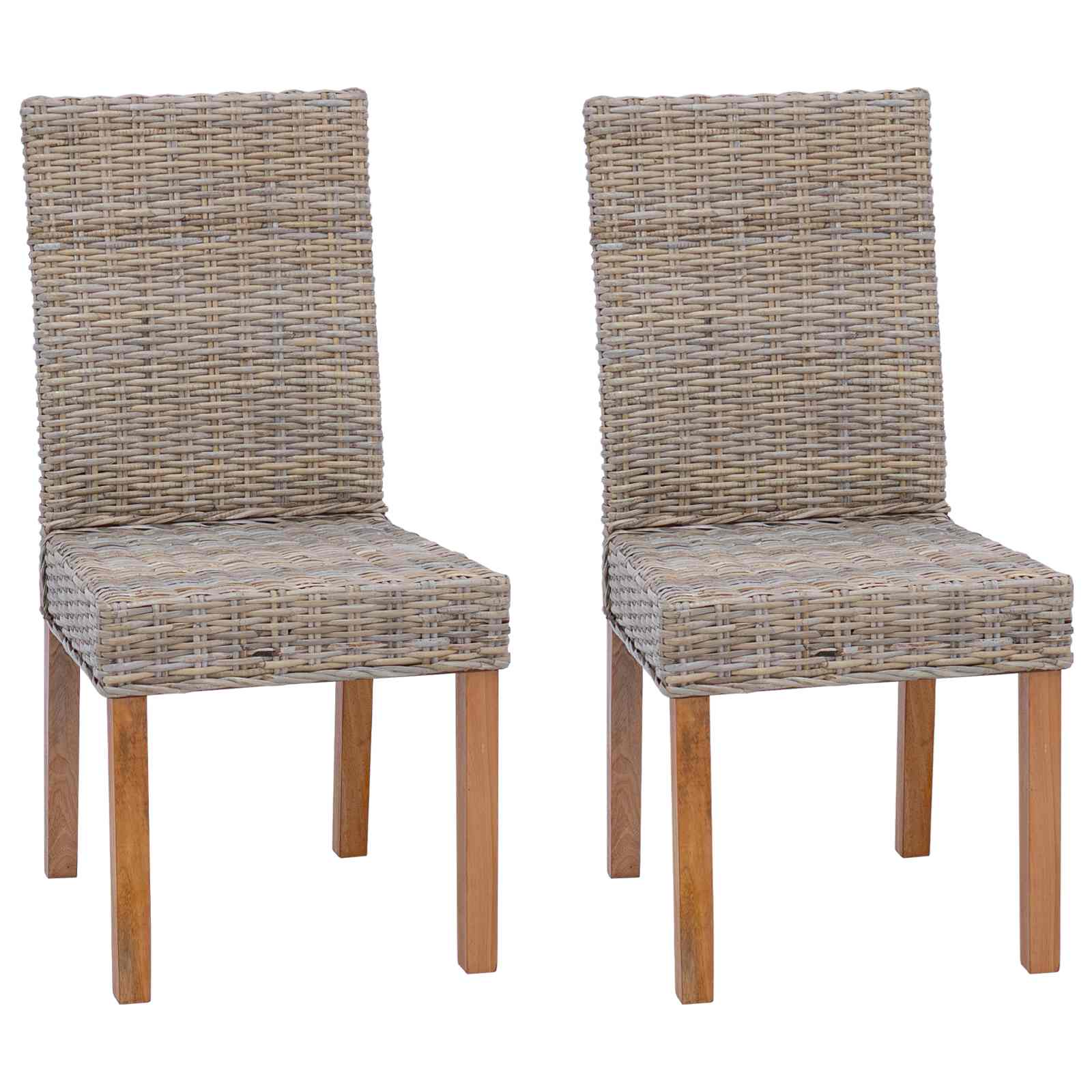 Eetkamerstoel 2 pcs Kubu grijs 45 x 54 x 93 cm