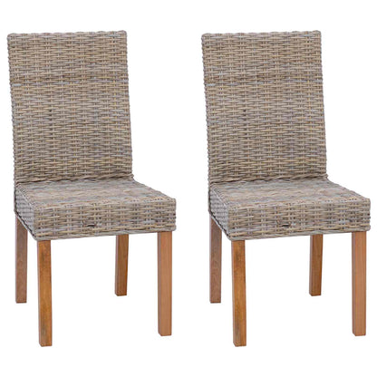 Eetkamerstoel 2 pcs Kubu grijs 45 x 54 x 93 cm