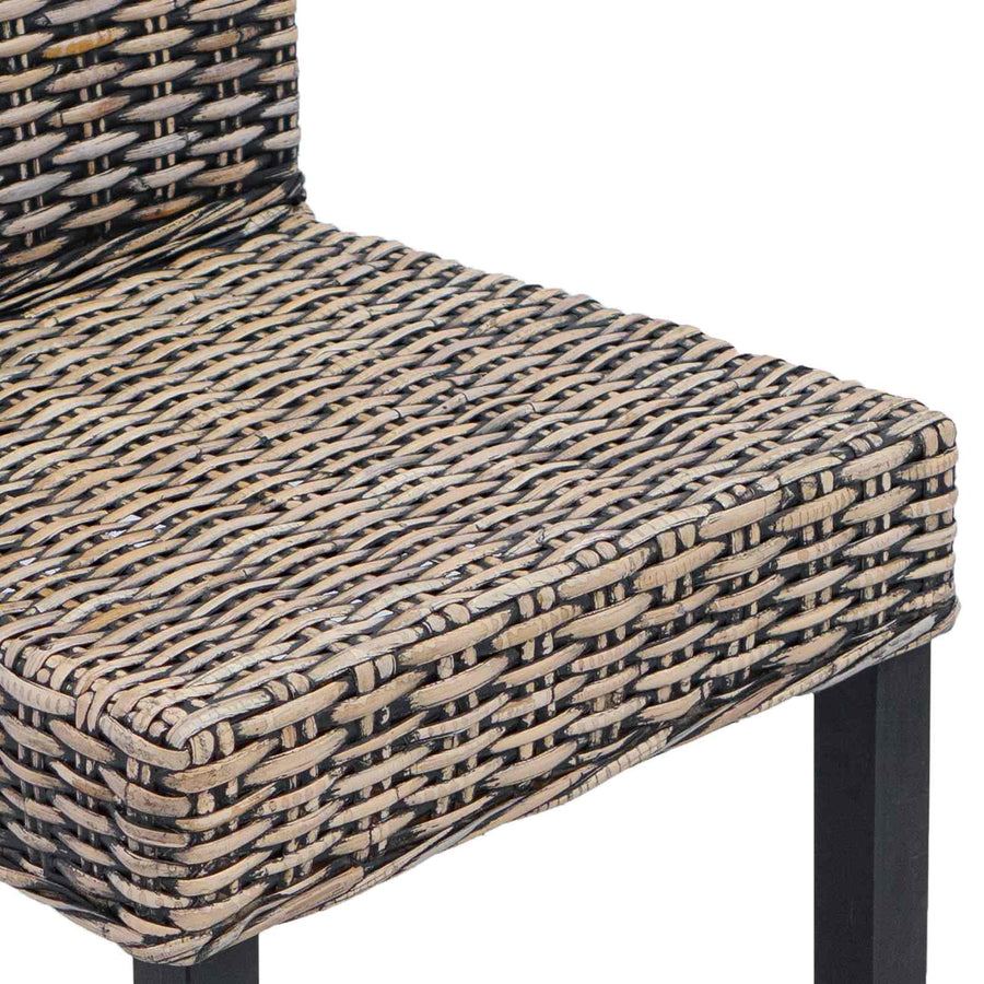 Eetkamerstoel 2 pcs Zwart gewassen 45 x 54 x 93 cm