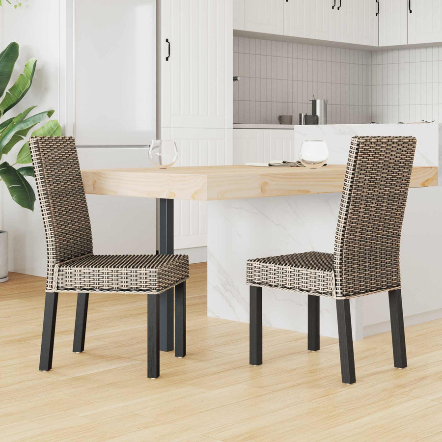 Eetkamerstoel 2 pcs Zwart gewassen 45 x 54 x 93 cm