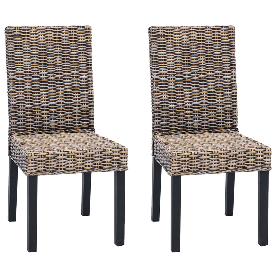 Eetkamerstoel 2 pcs Zwart gewassen 45 x 54 x 93 cm